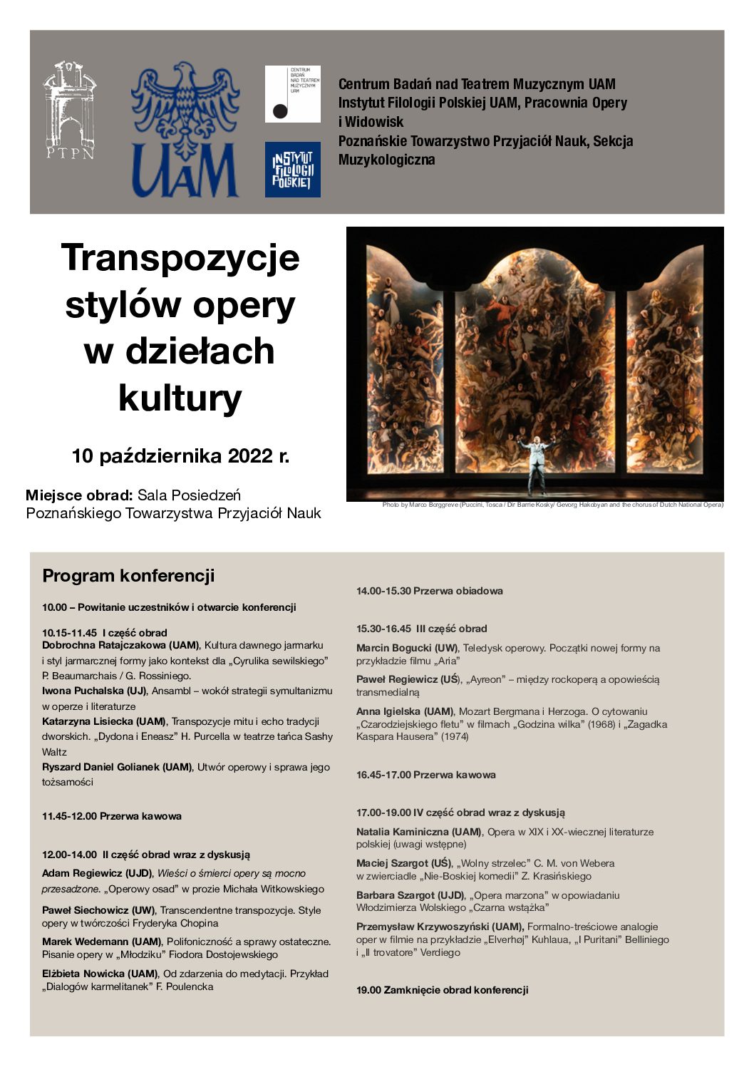 konferencja „Transpozycje stylów opery w dziełach kultury”